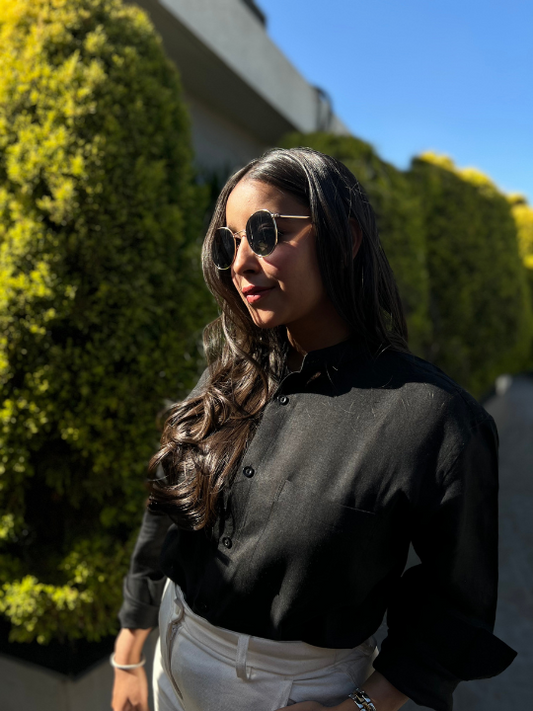 Black Linen Shirt