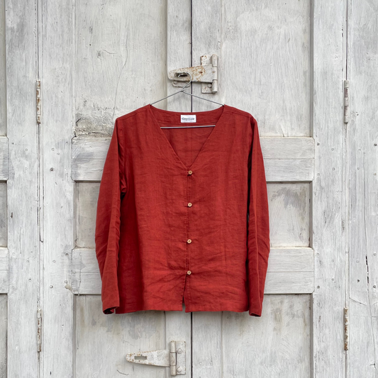 Top hanging on a wooden door