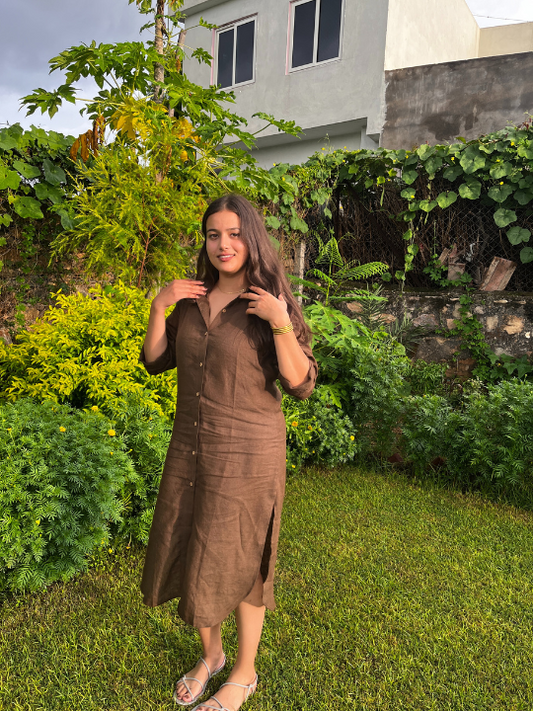 Walnut Shirt Dress