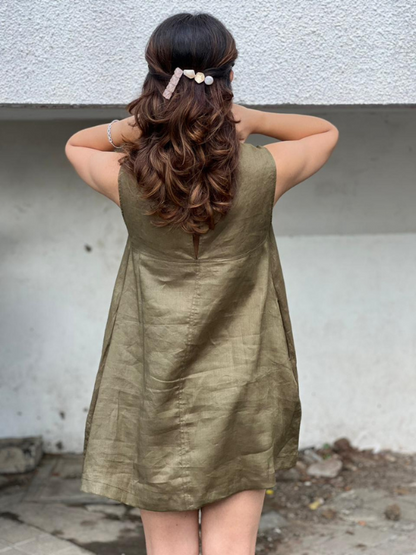 Olive Tent Dress