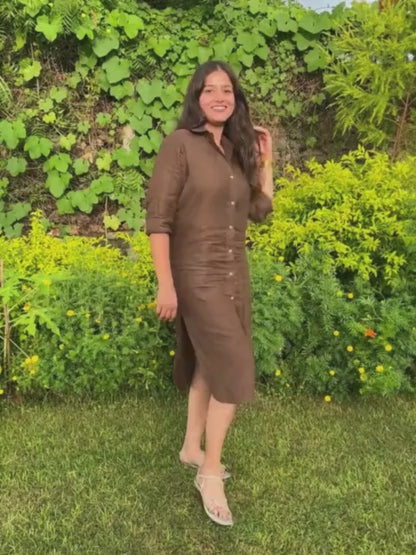 Walnut Shirt Dress